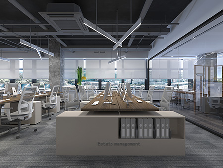 蕭山易元宏雷貿(mào)易辦公室裝修設(shè)計全景圖