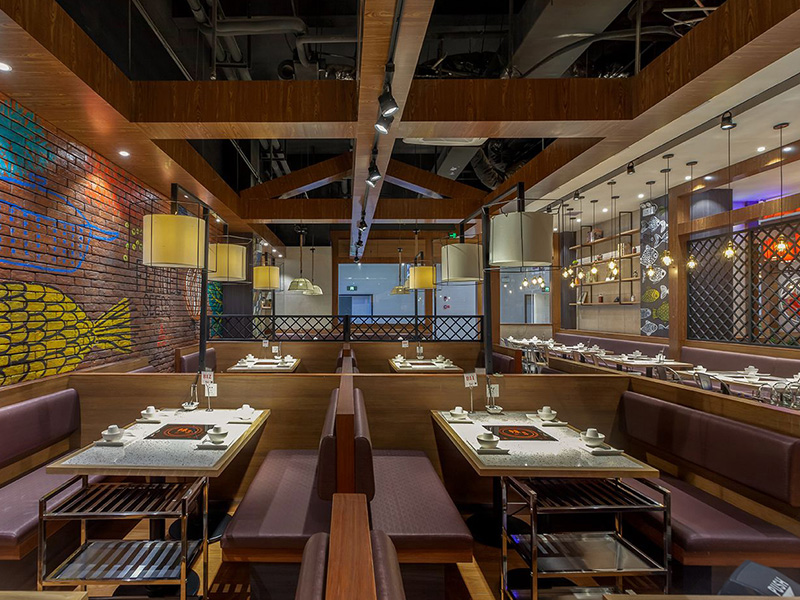 杭州現(xiàn)代簡約火鍋店裝修設(shè)計案例