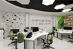 傳媒公司辦公室裝修設(shè)計(jì)全景效果圖
