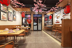 日式壽司店裝修設(shè)計全景效果圖