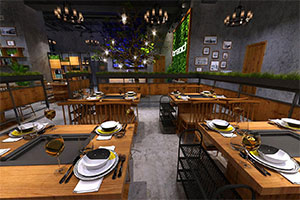 自助烤肉餐廳裝修設計全景案例