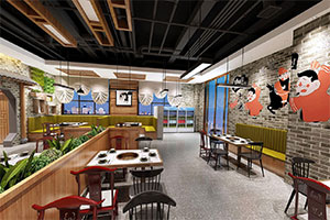 510平火鍋店裝修設(shè)計(jì)全景效果圖
