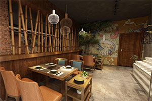 220平火鍋店裝修設(shè)計(jì)全景效果圖