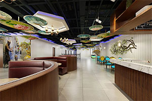 700平現(xiàn)代餐廳裝修設(shè)計(jì)全景案例