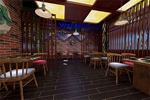 1500方大型餐飲店裝修設計案例